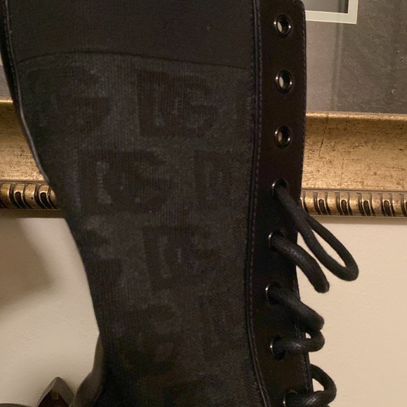 BNWT DESIGNER DOLCE & GABBANA STIVALETTO ANTIK + MAGLINA LOGO BOOT, NERO COLOR - Picture 5 of 13